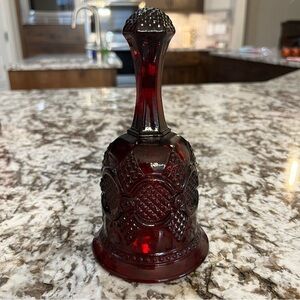 Vintage Avon Ruby Red Cape Cod Glass Bell